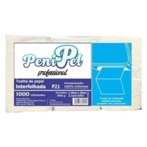 PAPEL TOALHA INTERF. PENIPEL AZUL 20G 20CM X 20CM 500G R:E21