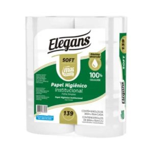 PAPEL HIGIÊNICO ELEGANS MLI SOFT 8 ROLOS 300M X 10CM ¿ R:139