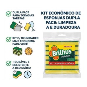 KIT 6 - ESPONJA DUPLA FACE