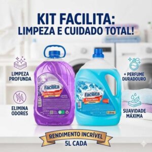 KIT 9 - AMACIANTE + LAVA ROUPAS FACILITA