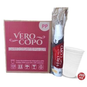 COPO DESCARTAVEL TRANSP. 200ML PP - CX