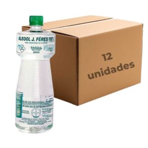 ALCOOL 70% 1L - CAIXA C/ 12 UN